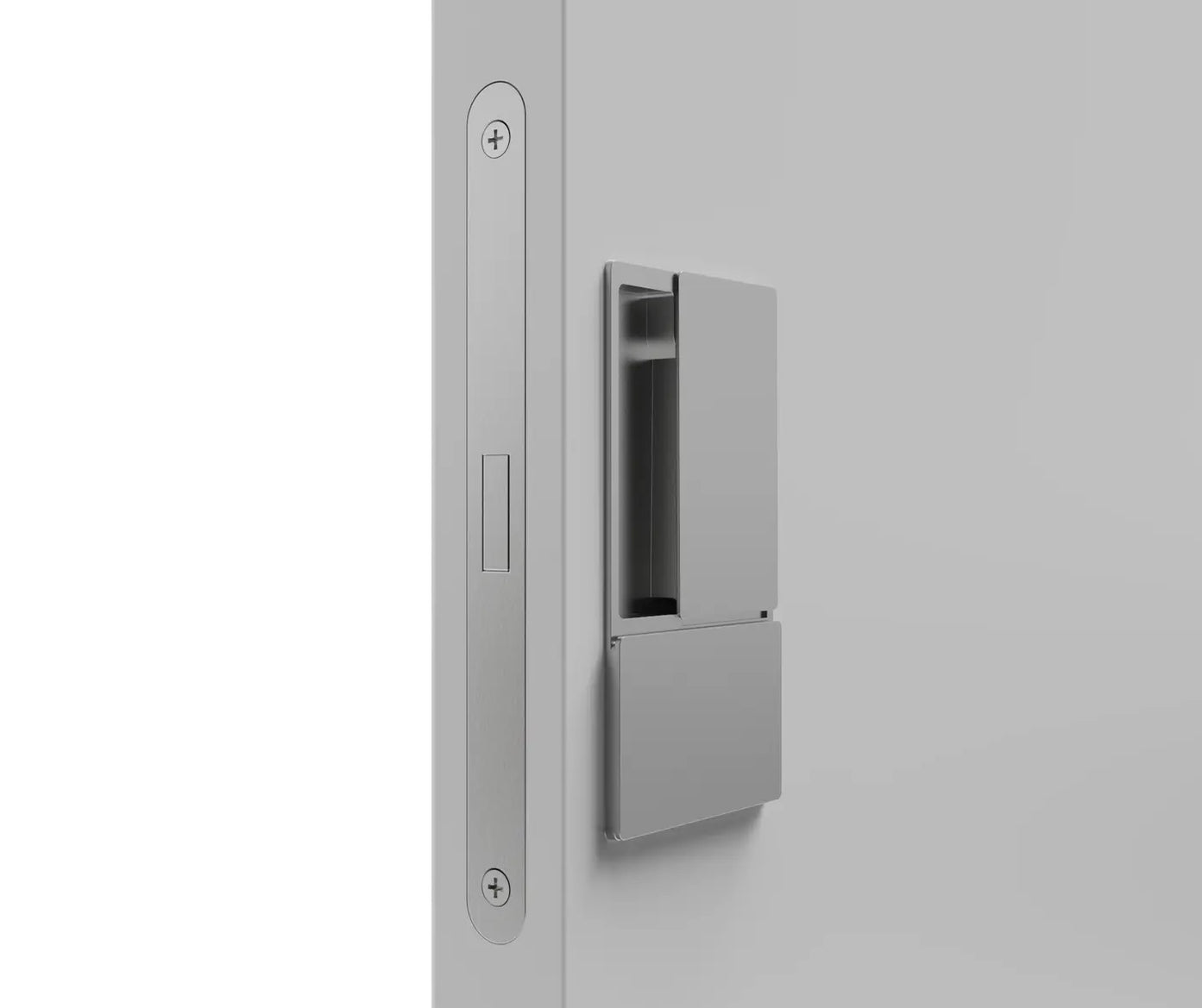 Level Wooden Swing Door System With Flush Handle and Concealed Hinges ...