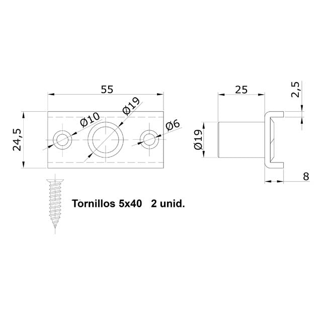 U-40 Stainless Steel 316 Sliding Door Kit – 300kg Heavy Duty