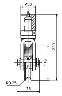 Bottom Swivel Gate Roller 147