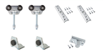 stainless steel set of rollers on white background